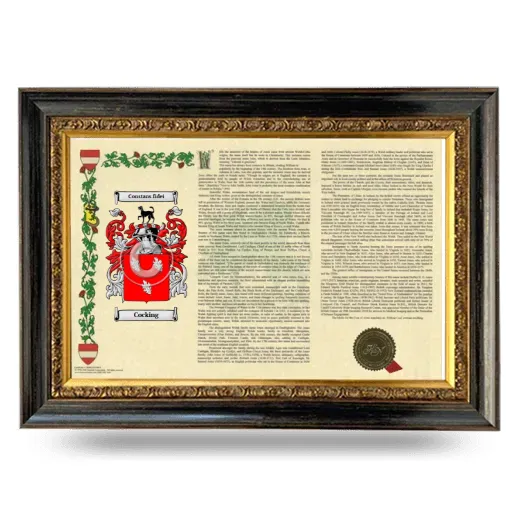 Cocking Armorial Landscape Framed - Heirloom