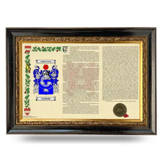 Cockoche Armorial Landscape Framed - Heirloom