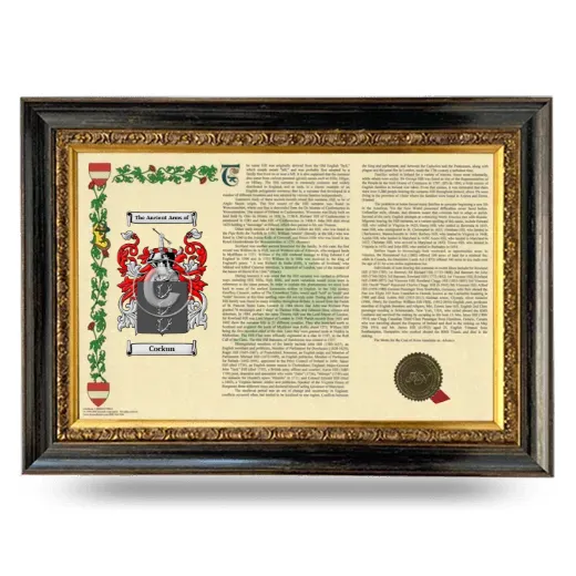 Cockun Armorial Landscape Framed - Heirloom