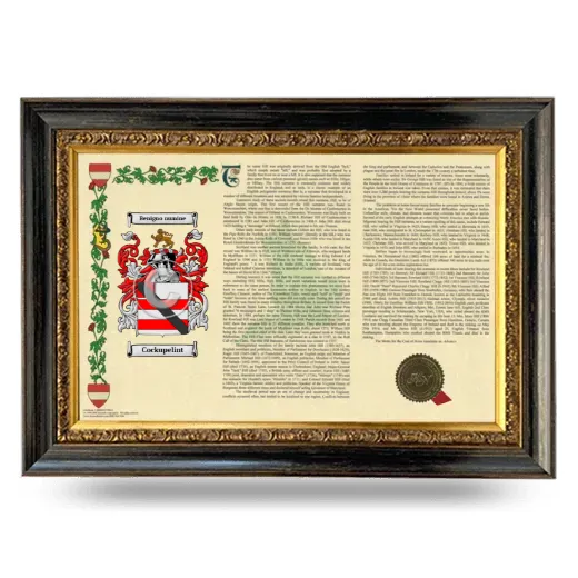 Cockupelint Armorial Landscape Framed - Heirloom
