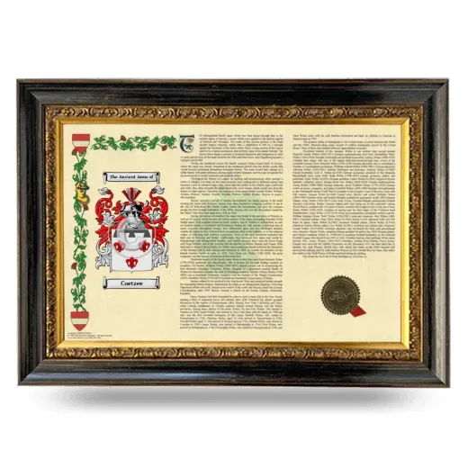 Coetzee Armorial Landscape Framed - Heirloom