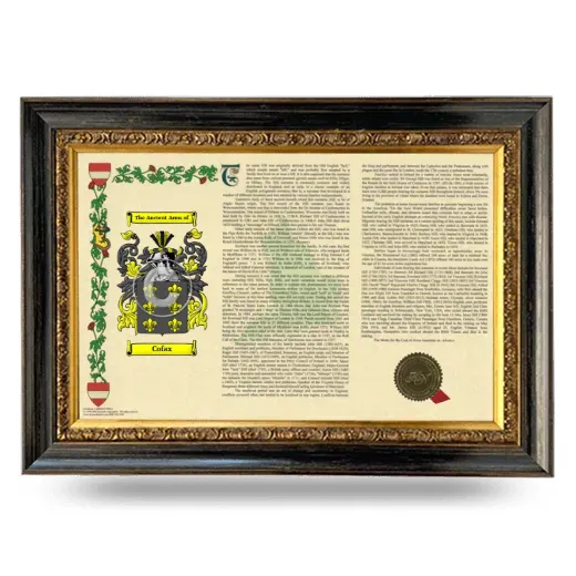Cofax Armorial Landscape Framed - Heirloom