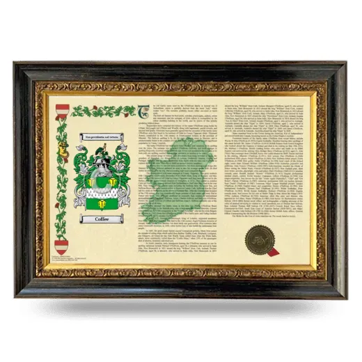 Coffee Armorial Landscape Framed - Heirloom
