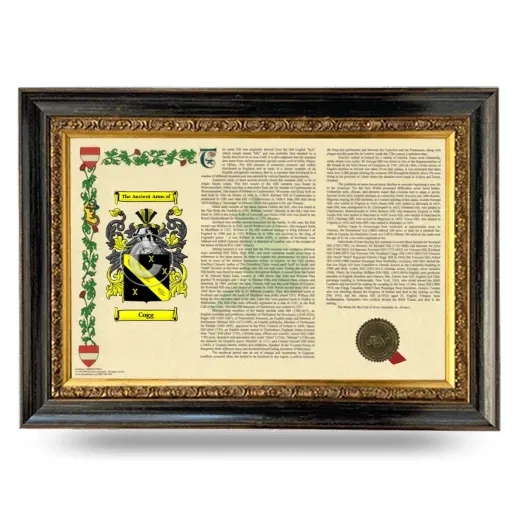 Cogg Armorial Landscape Framed - Heirloom