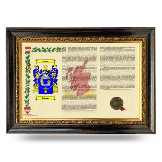Coham Armorial Landscape Framed - Heirloom