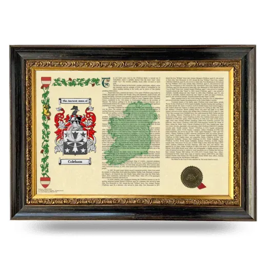 Coleham Armorial Landscape Framed - Heirloom
