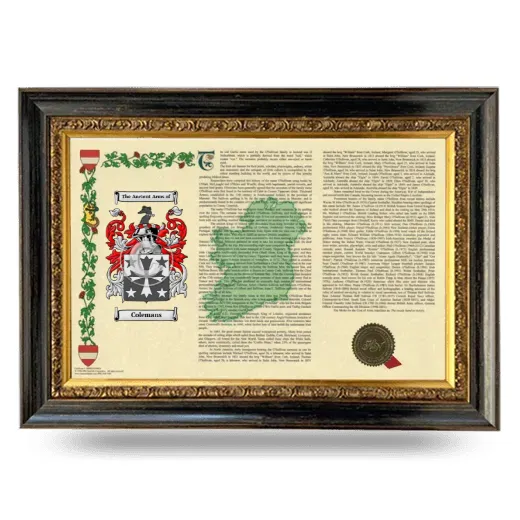 Colemans Armorial Landscape Framed - Heirloom