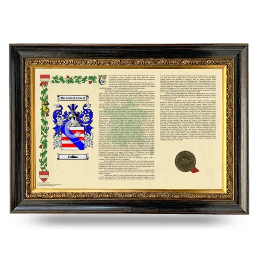 Colina Armorial Landscape Framed - Heirloom