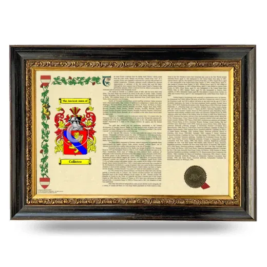 Colistro Armorial Landscape Framed - Heirloom