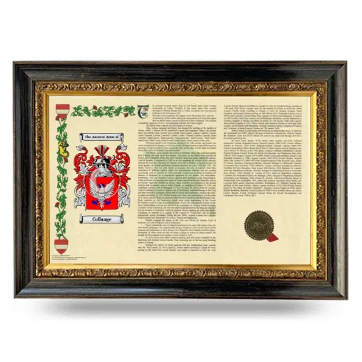 Collange Armorial Landscape Framed - Heirloom