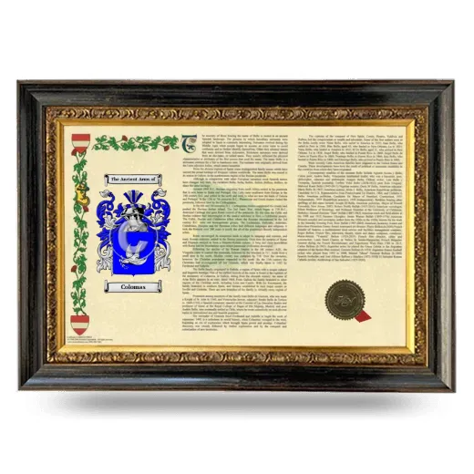 Colomas Armorial Landscape Framed - Heirloom