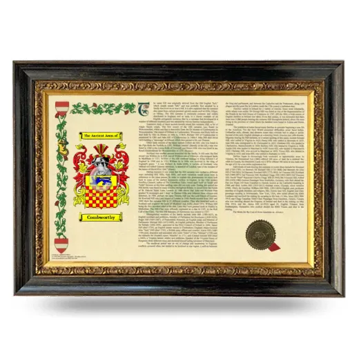 Combworthy Armorial Landscape Framed - Heirloom