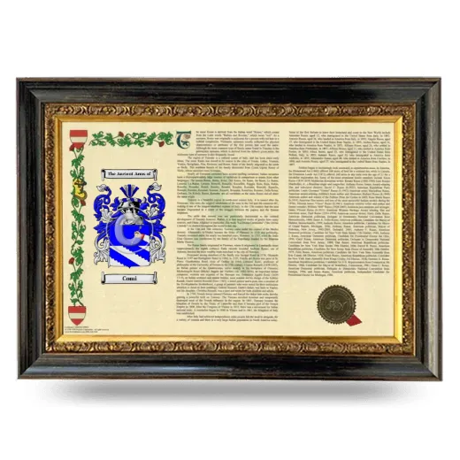 Comi Armorial Landscape Framed - Heirloom