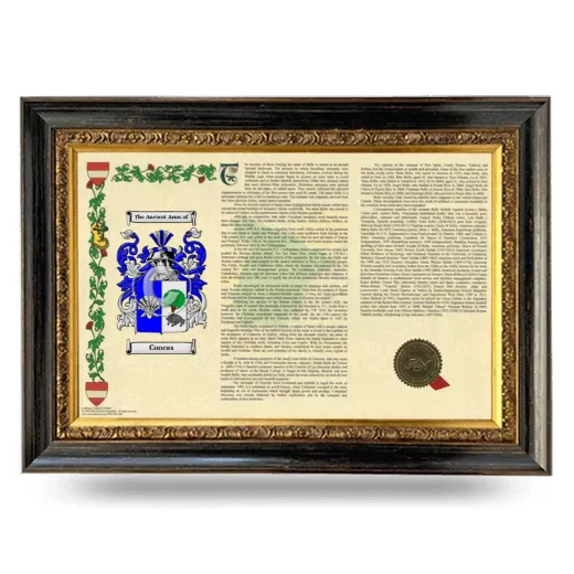 Concas Armorial Landscape Framed - Heirloom