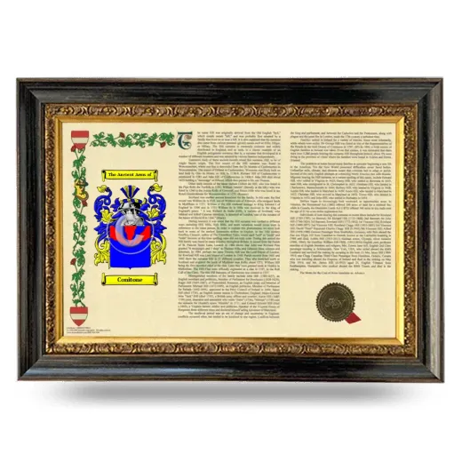 Conitone Armorial Landscape Framed - Heirloom