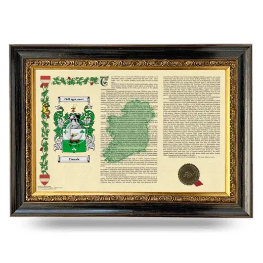 Conols Armorial Landscape Framed - Heirloom
