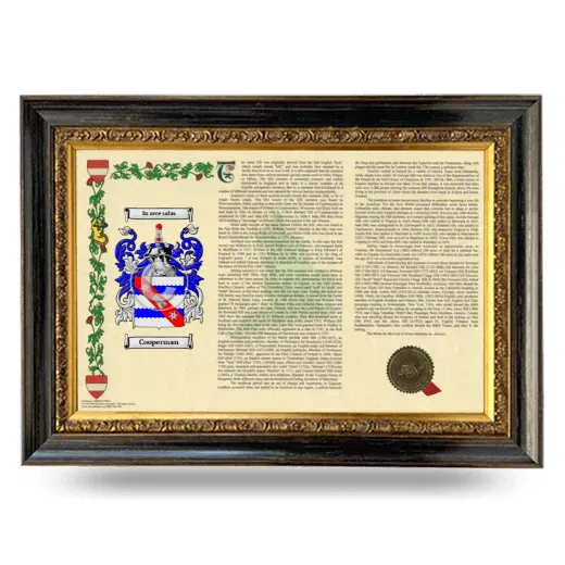Cooperman Armorial Landscape Framed - Heirloom