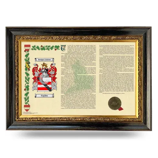 Coplen Armorial Landscape Framed - Heirloom