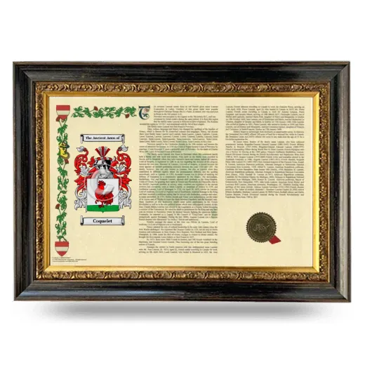 Coquelet Armorial Landscape Framed - Heirloom