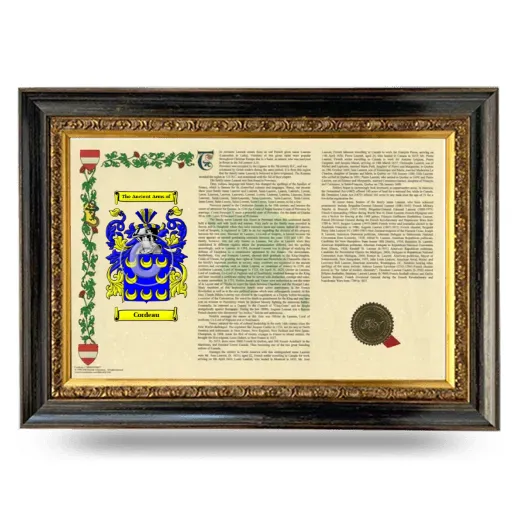 Cordeau Armorial Landscape Framed - Heirloom