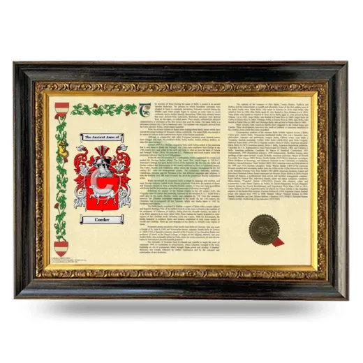 Corder Armorial Landscape Framed - Heirloom