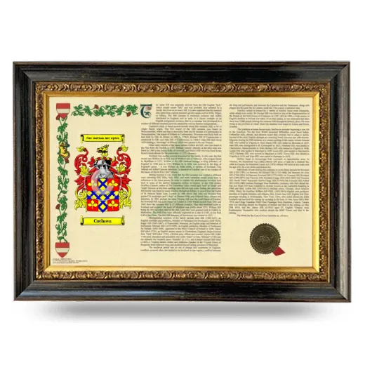 Cothren Armorial Landscape Framed - Heirloom