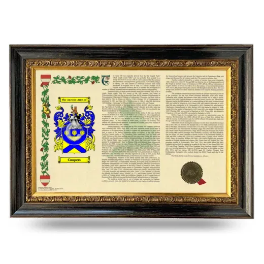 Coupers Armorial Landscape Framed - Heirloom