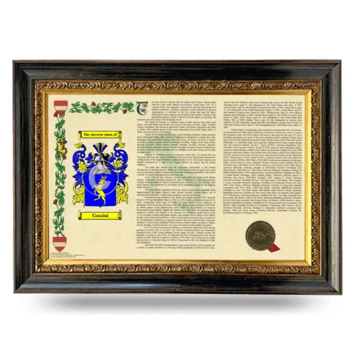 Cozzini Armorial Landscape Framed - Heirloom