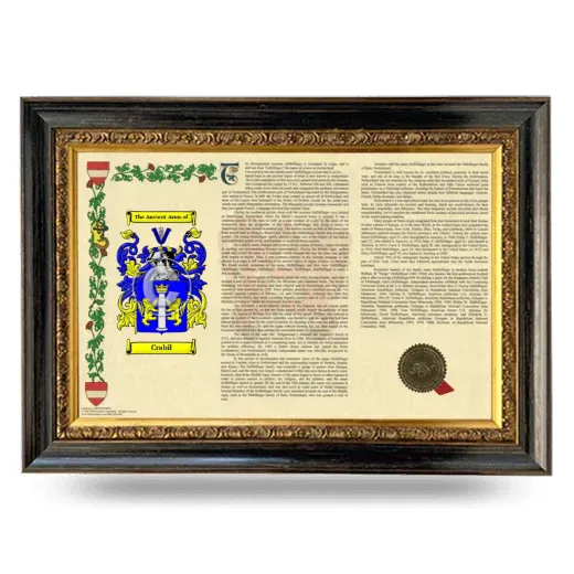 Crabil Armorial Landscape Framed - Heirloom
