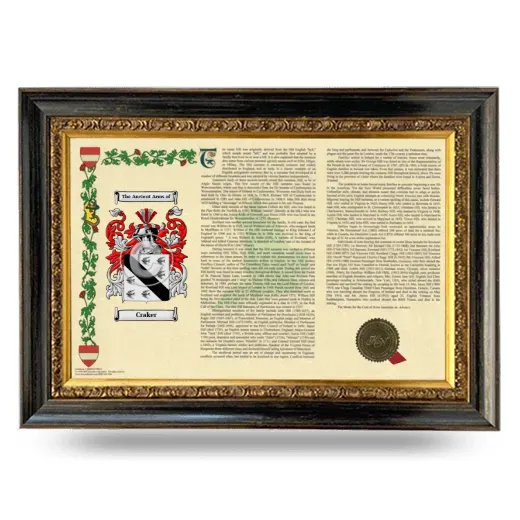 Craker Armorial Landscape Framed - Heirloom