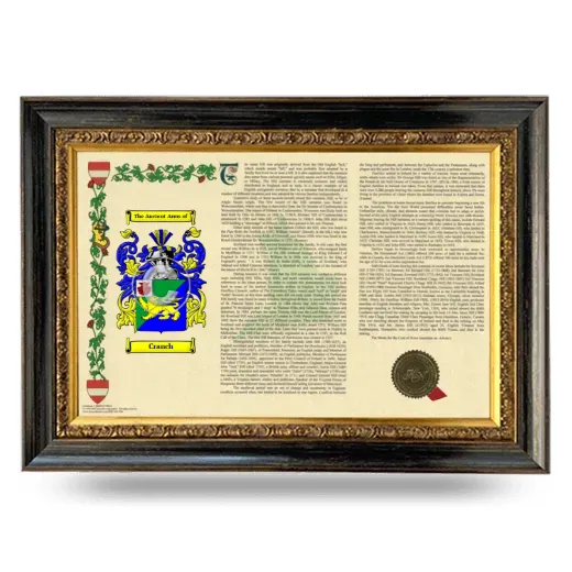 Cranch Armorial Landscape Framed - Heirloom