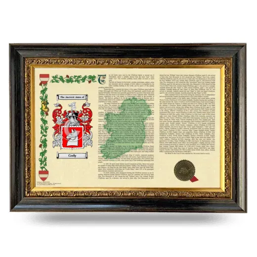 Crely Armorial Landscape Framed - Heirloom