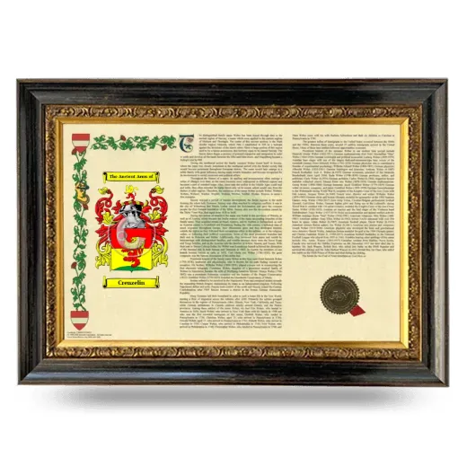 Crenzelin Armorial Landscape Framed - Heirloom