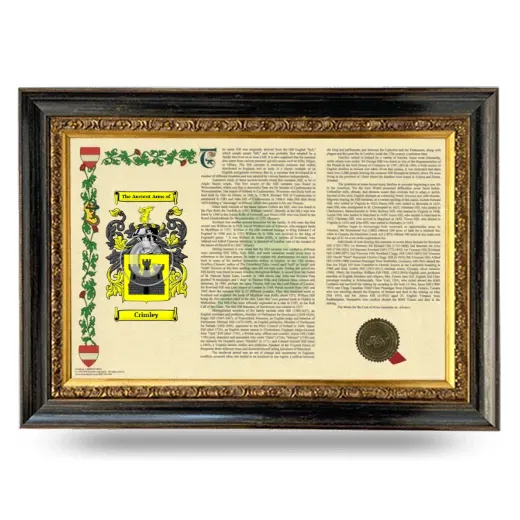 Crimley Armorial Landscape Framed - Heirloom