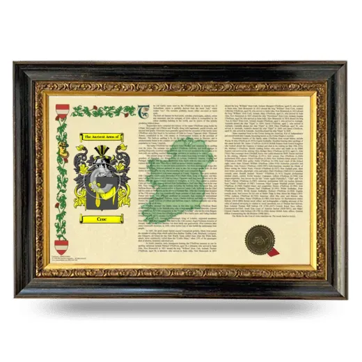 Croc Armorial Landscape Framed - Heirloom