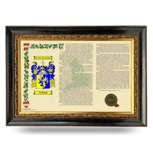 Croftomb Armorial Landscape Framed - Heirloom
