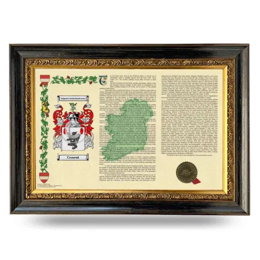 Crosent Armorial Landscape Framed - Heirloom