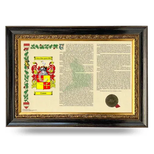 Croses Armorial Landscape Framed - Heirloom