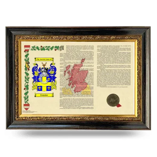 Crossier Armorial Landscape Framed - Heirloom