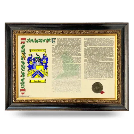 Crowfoot Armorial Landscape Framed - Heirloom
