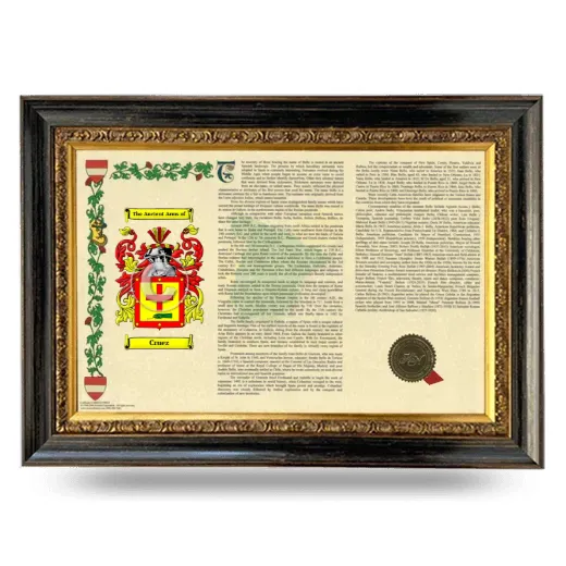 Cruez Armorial Landscape Framed - Heirloom