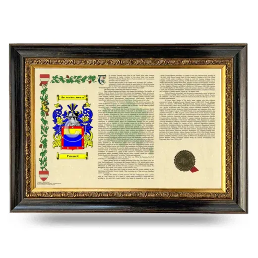 Crussol Armorial Landscape Framed - Heirloom