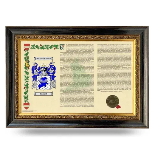Cubbitt Armorial Landscape Framed - Heirloom