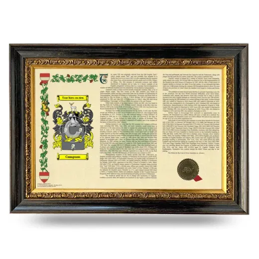 Cumpson Armorial Landscape Framed - Heirloom