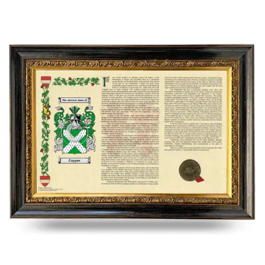 Cupper Armorial Landscape Framed - Heirloom