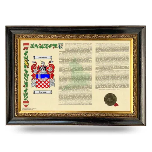Curwan Armorial Landscape Framed - Heirloom