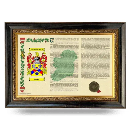 Cusker Armorial Landscape Framed - Heirloom