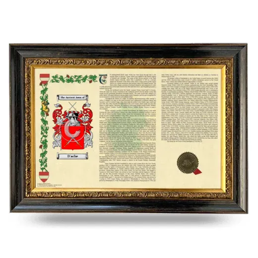 D'ache Armorial Landscape Framed - Heirloom