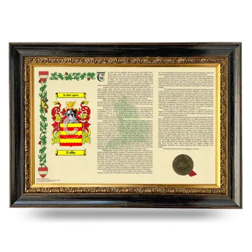 D'alby Armorial Landscape Framed - Heirloom
