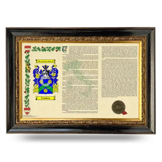 D'amiens Armorial Landscape Framed - Heirloom